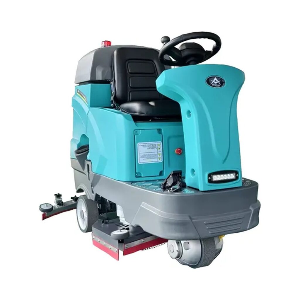 MRCH X86 ride-on scrubber on white background