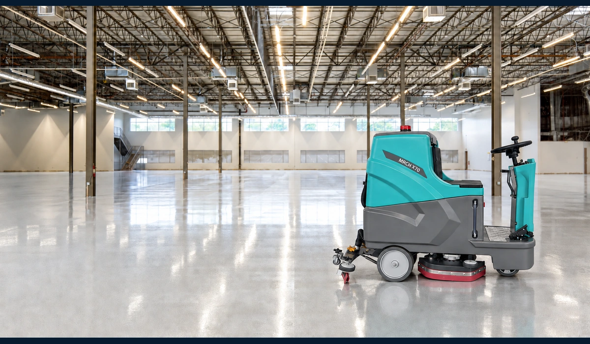MRCH X70 in a concrete cleaning environment — application illustration