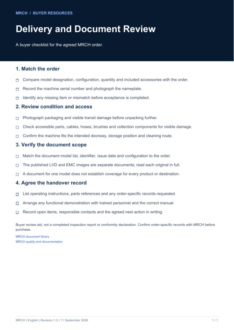 MRCH Delivery and Document Review - document preview