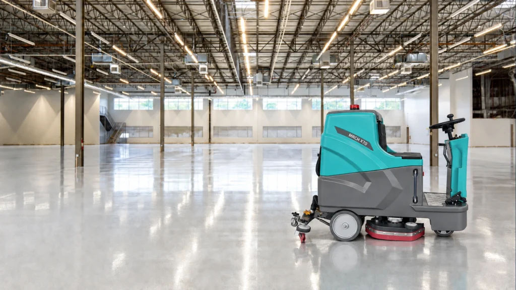 MRCH X70 in a concrete cleaning environment — application illustration